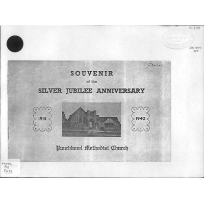 Punchbowl Methodist Church: souvenir of the silver jubilee anniversary 1915-1940.