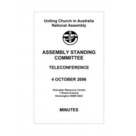 Assembly Standing Committee - Minutes - Oct 2006