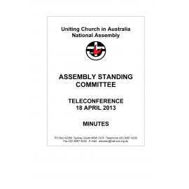 Assembly Standing Committee - Minutes - Apl 2013