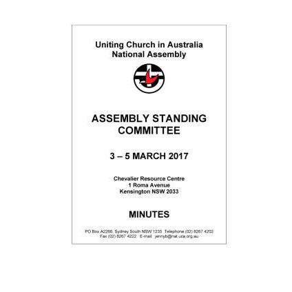 Assembly Standing Committee - Minutes - Mar 2017