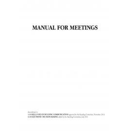 Manual for Meetings 2015