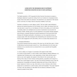 Living with the neighbour who is different : Christian vocation in a multi-faith Australia.