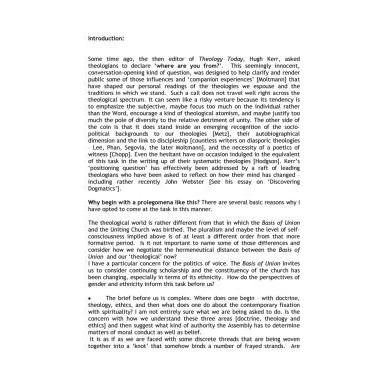 Doctrine in the Life of the UCA