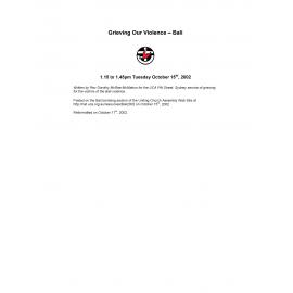 Bali bombing : grieving our violence