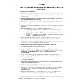 Jews and Judaism : a statement by the Uniting Church in Australia