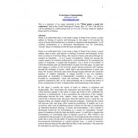 From home to homemaking