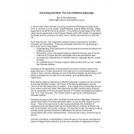 Grounding the Bible : the role of Biblical pilgrimage