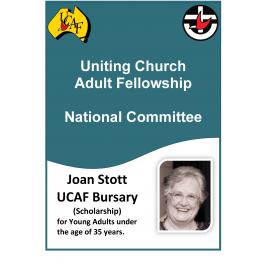 Joan Stott UCAF (Uniting Church Adult Fellowship) Bursary, 2017