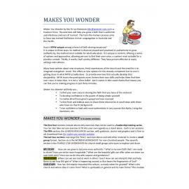 Makes you wonder (MYW) : background information
