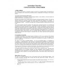 Australian churches covenanting together