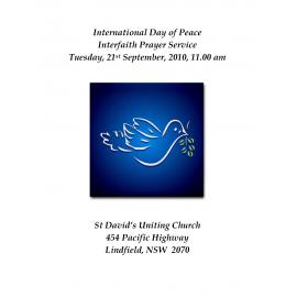 International Day of Peace : interfaith prayer service