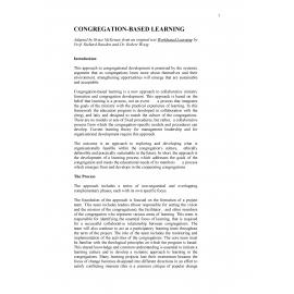 Congregation-based learning