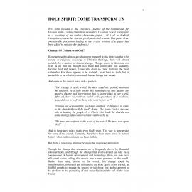 Holy Spirit : come transform us