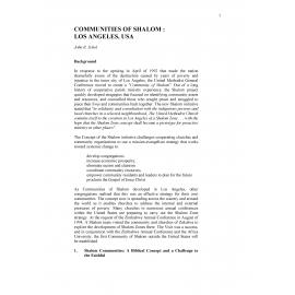 Communities of shalom : Los Angeles, USA