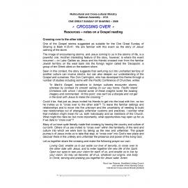 One great Sunday of sharing : worship resources - Gospel reading. 2008