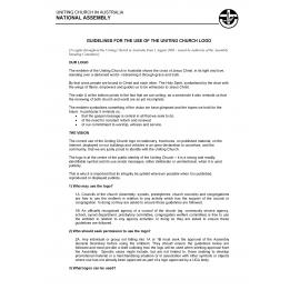 Guidelines for the use of the Uniting Church logo