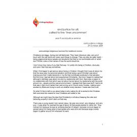 And justice for all : called to live 'lives uncommon'