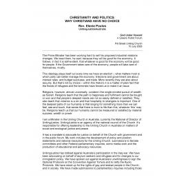 Christianity and politics : why Christians have no choice