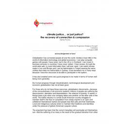 Climate justice or just justice? : the recovery of connection and compassion