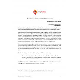 Ghosts, voices from heaven and the mission for justice