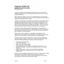 Integrity in public life