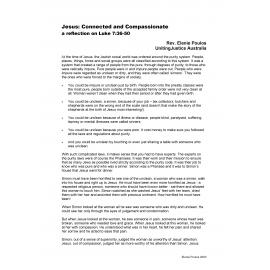 Jesus : connected and compassionate : a reflection on Luke 7:36-50