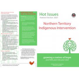 Hot Issues : Northern Territory indigenous intervention