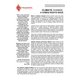 Climate change : a human rights issue