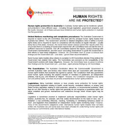 Human rights : are we protected?