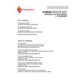 Human Rights Day : prayers and resources for worship