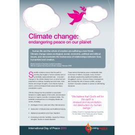 Climate change : endagering peace on our planet