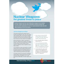 Nuclear weapons : the greatest threat to peace