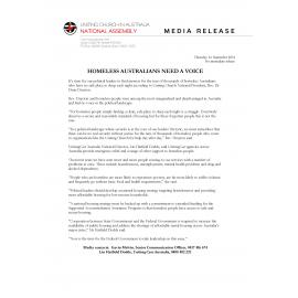 Homeless Australians need a voice