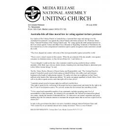 Australia hits all time moral low in voting against torture protocol