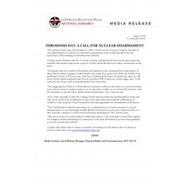 Horishima Day : a call for nuclear disarmament