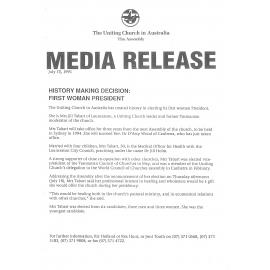 History making decision : first woman President