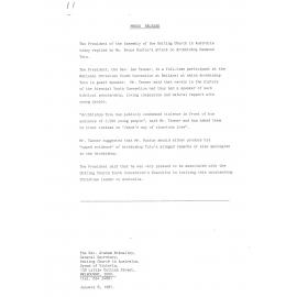 Attack by Bruce Ruxton on Archbishop Desmond Tutu (General Secretary)