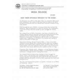 East Timor struggle brought to the stage