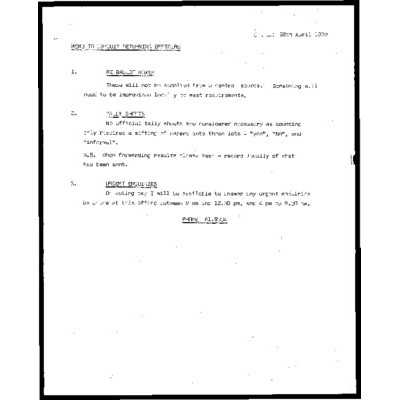 ‘2. Church Union – Circulars, Forms, Instruction Sheets Etc.’, mainly relating to voting on Church Union, including copy of Basis of Union being the final revision prepared by the Joint Commission on Church Union … (1970)
