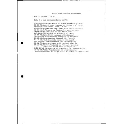 JCC Correspondence