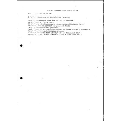 JCC Comments on Parish/Congregation