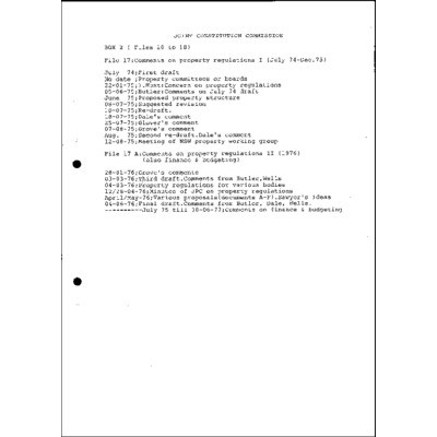 JCC Comments on property regulations I