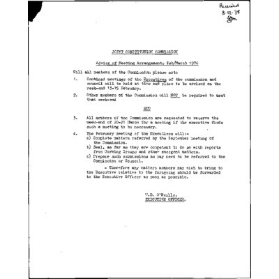 JCC undated papers & [issues of] Countdown