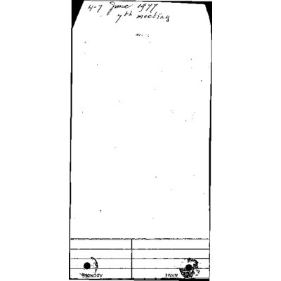 Meeting 7 [4-7 June 1977], including minutes, correspondence and working papers