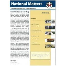 National Matters - Assembly Report to Synods - 2007