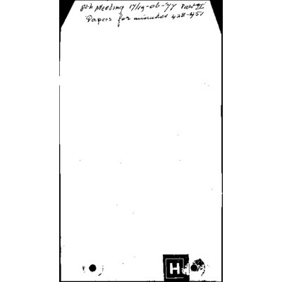 Meeting 8 [17-19 June 1977], being further working papers