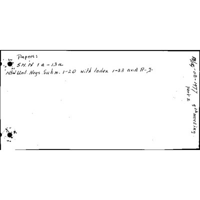 Meeting 9 [13-14 Aug. 1977], being further working papers