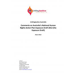 Comments : Australia's National Human Rights Plan Exposure Draft 2012