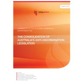 Comments : Consolidation of Australia's Anti-Discrimination Legislation Discussion Paper 2011