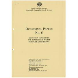 Jesus' new community & homosexual people